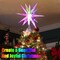 Christmas Star Tree Topper, 15.8" Smart Star Tree Top of Crystal-Like 3D Polygonal Shell, Light Tree top w/Remote Control/App, Music Sync RGB Color Changing Control LED Christmas Light, 36 Lights